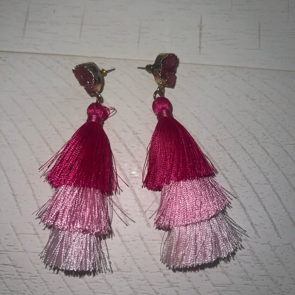 Pink earrings